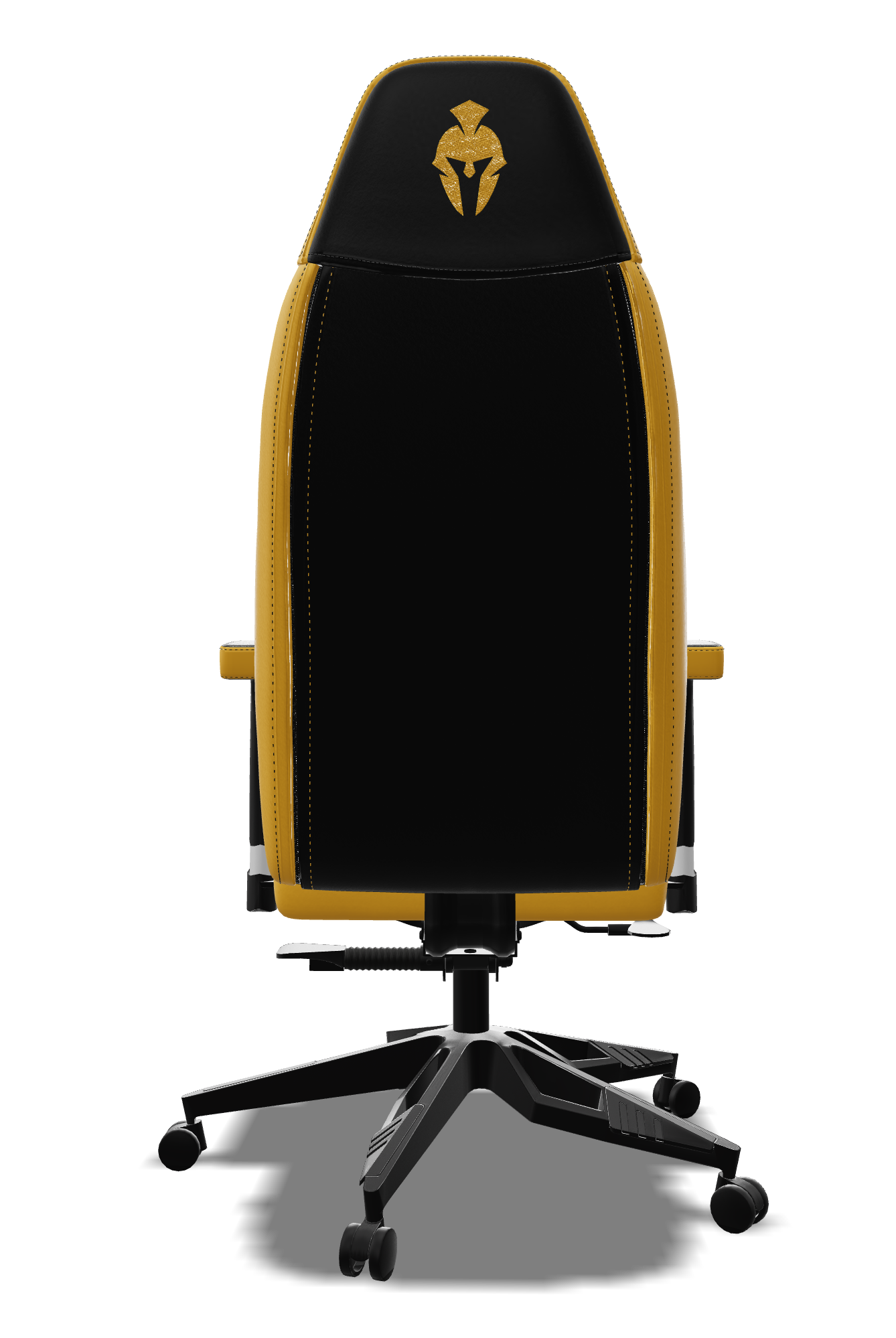 Black and Yellow Gaming Chair Back View