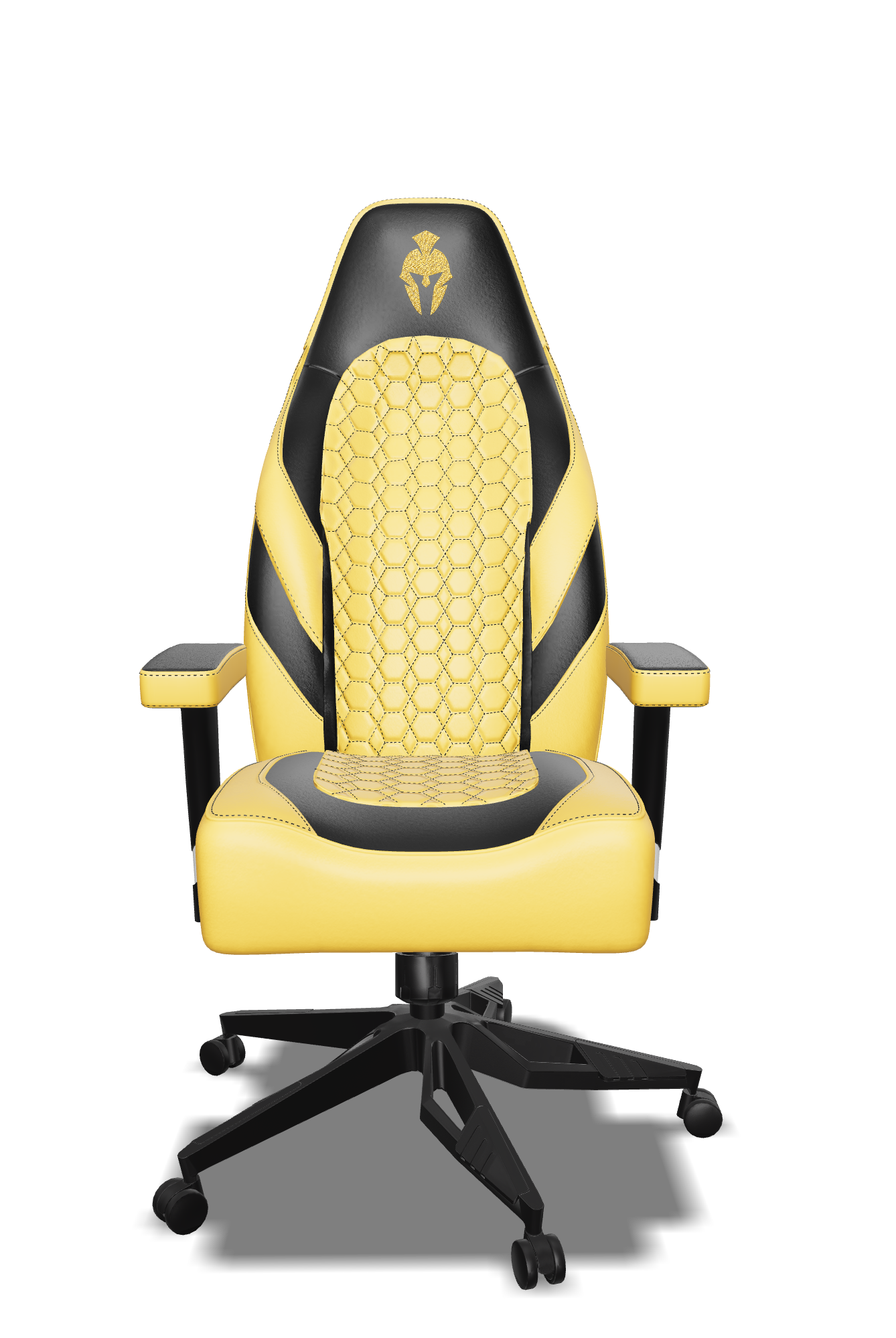 Black and Yellow gaming chair front view