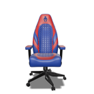 Red and blue gaming chair front view.