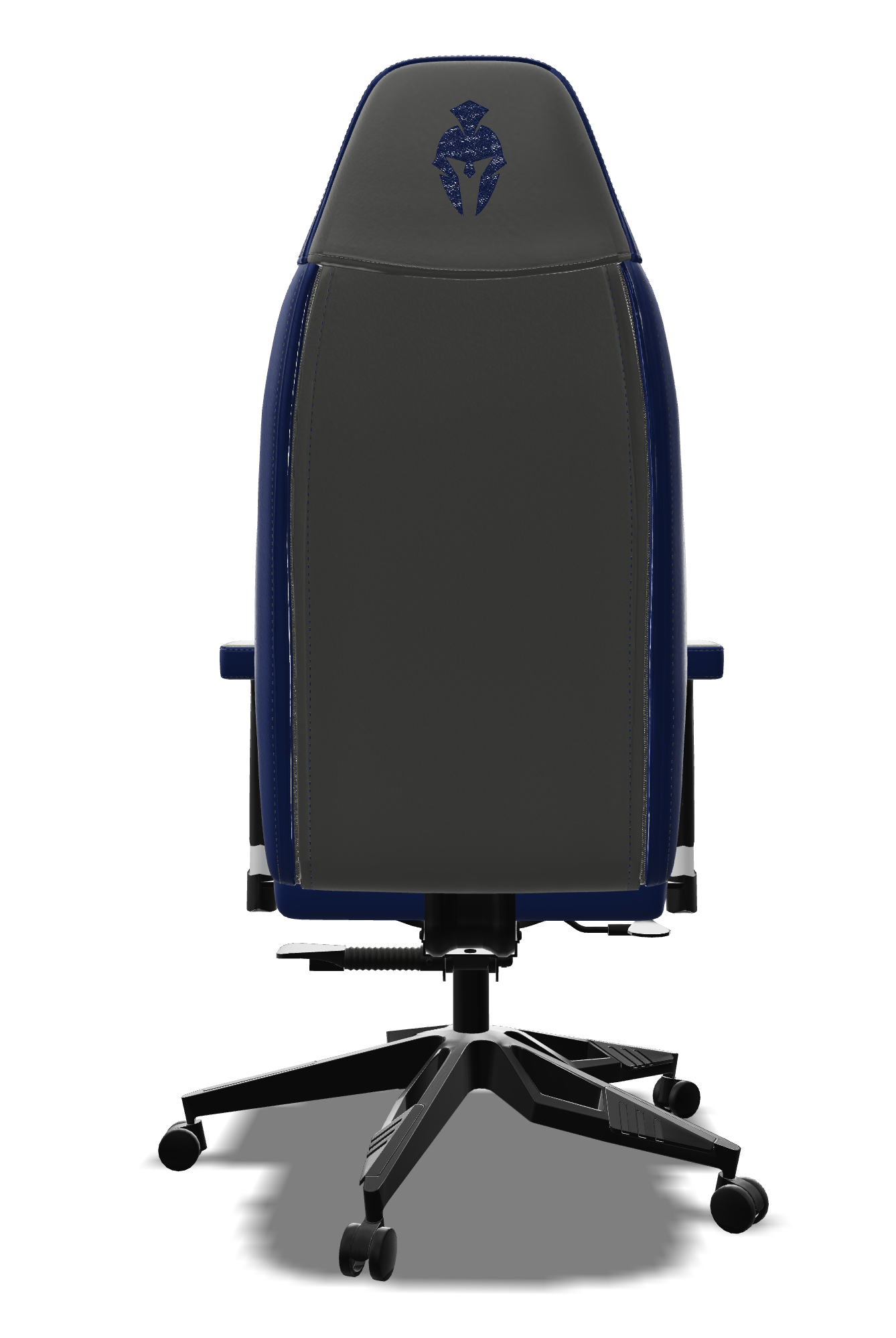 Grey and Blue Color Gaming Chair Back