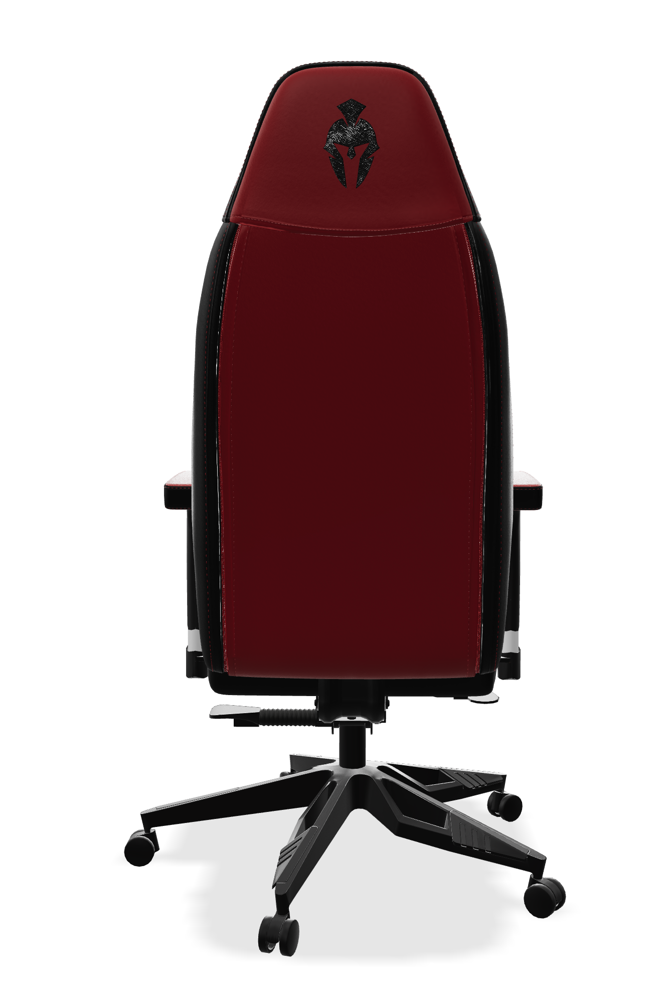 Red and Black Gaming Chair Back View