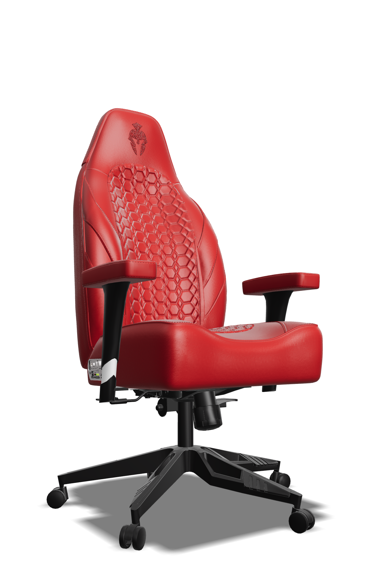 Red on Red Custom Haptic Feedback Gaming Chair Side View