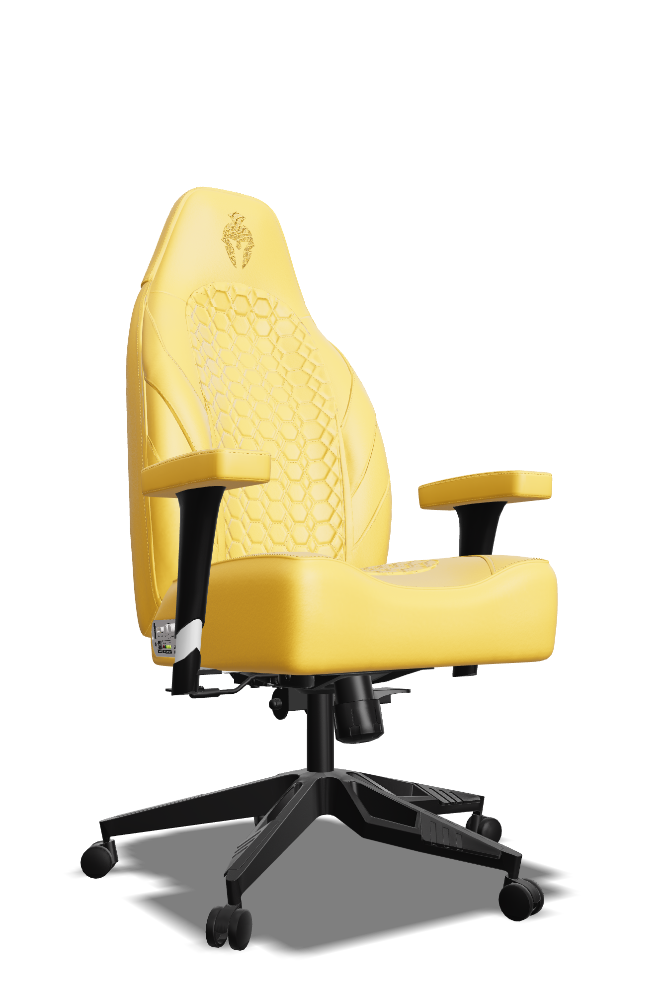 Yellow on Yellow Custom Haptic Feedback Gaming Chair Side View