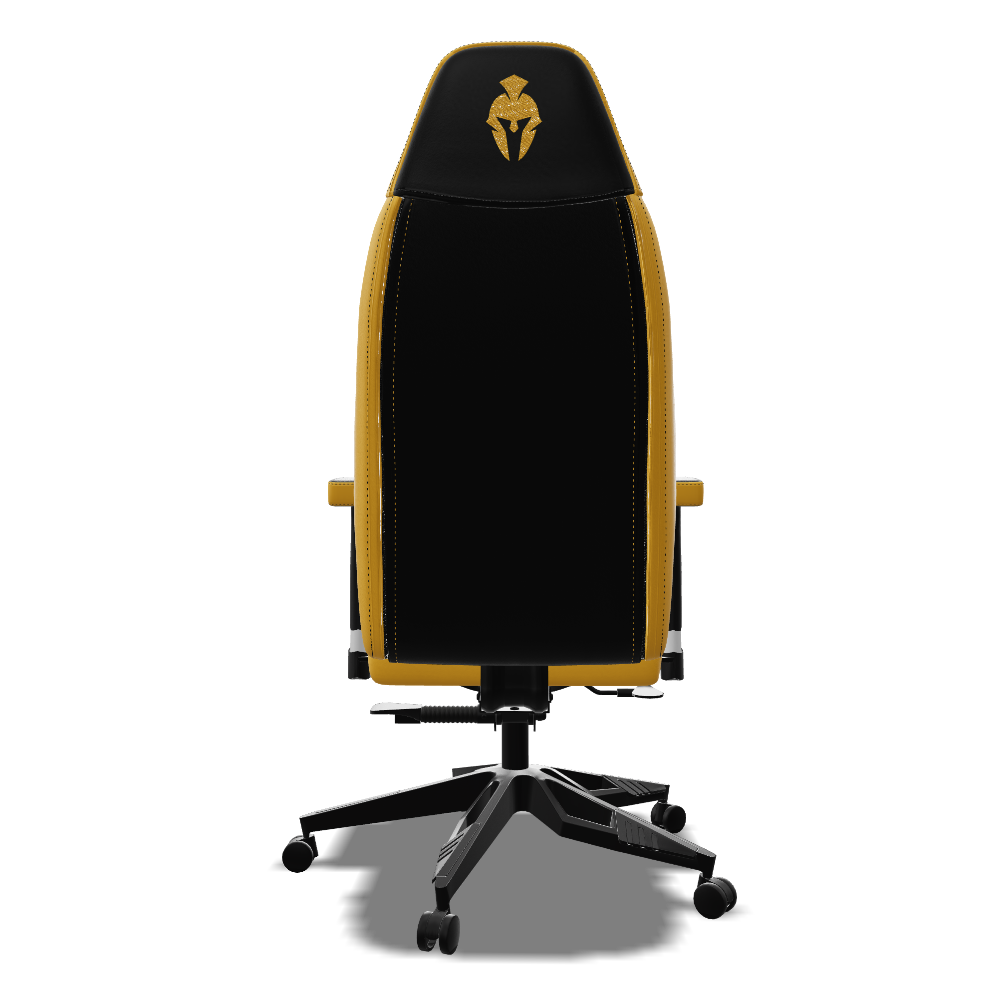 Black and Yellow Gaming Chair Back View