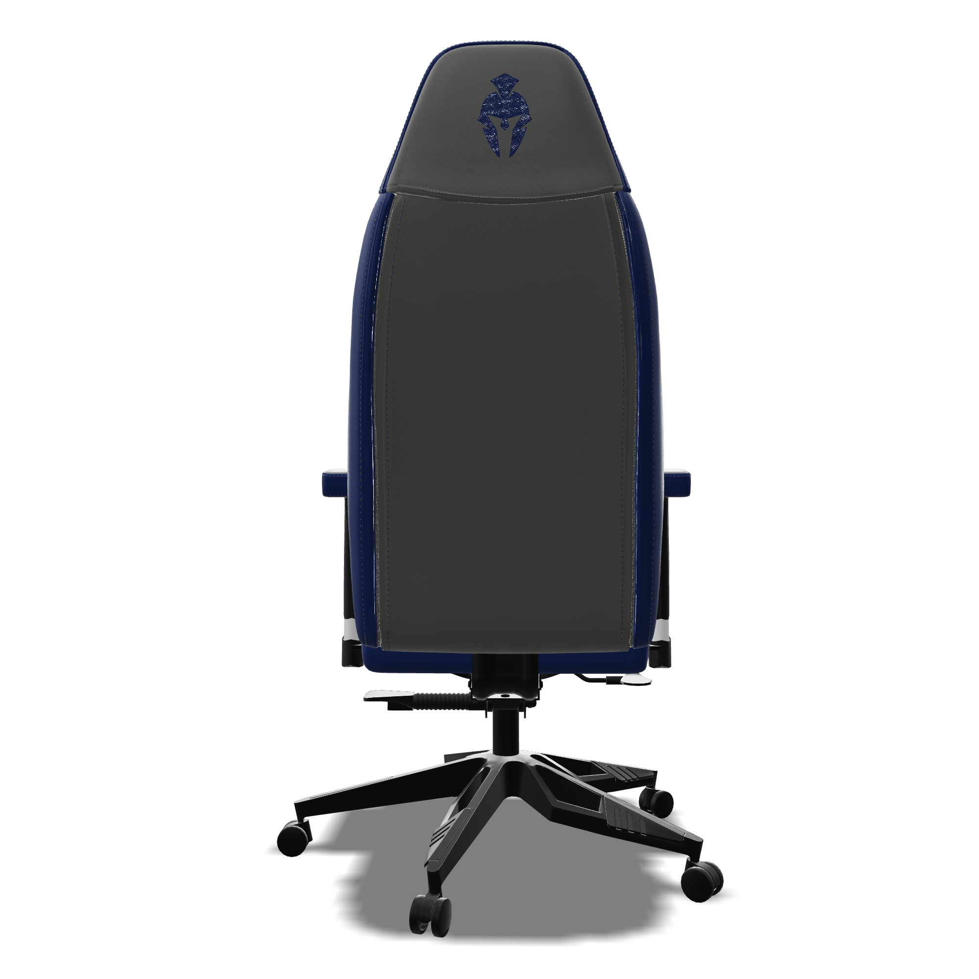 Grey and Blue Color Gaming Chair Back