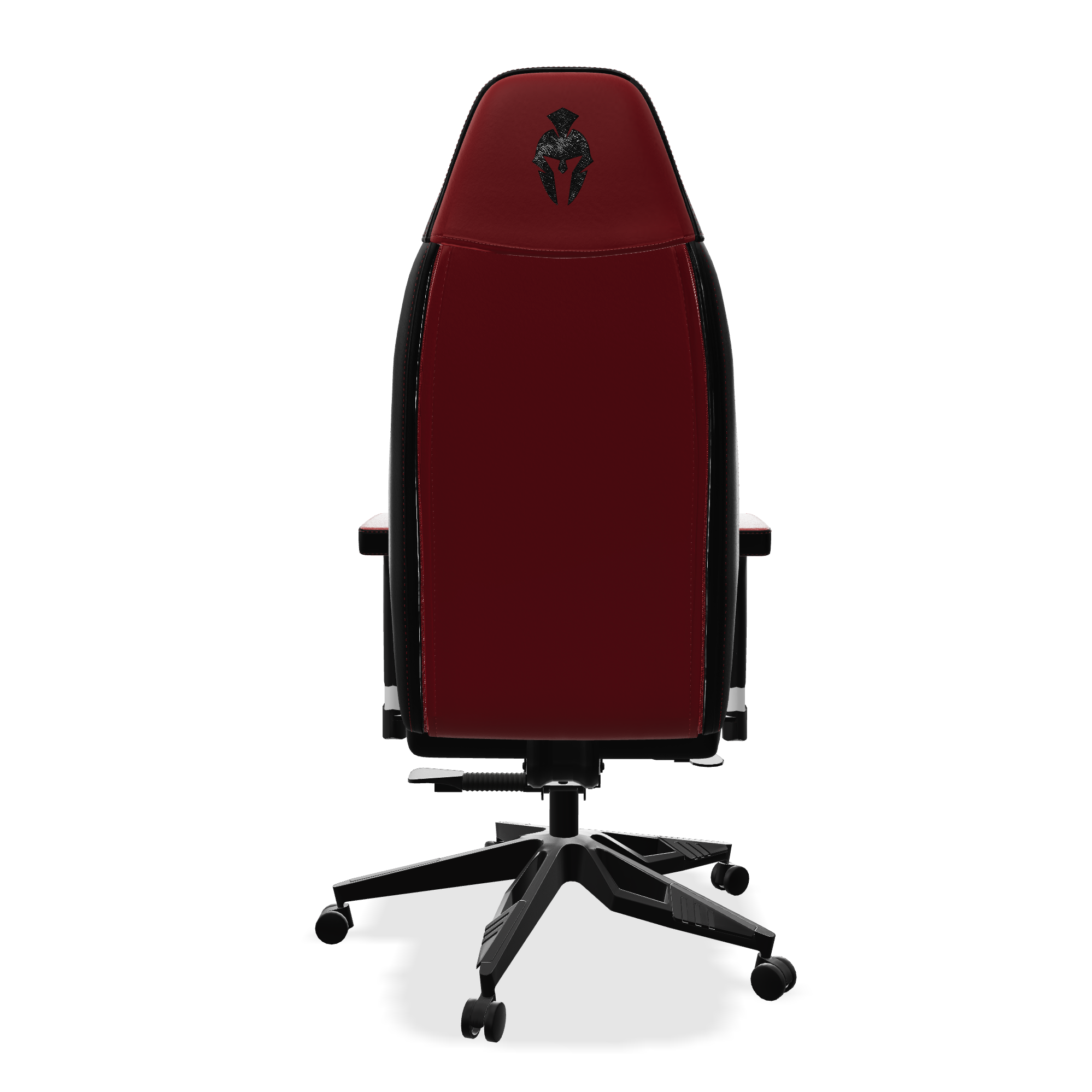Red and Black Gaming Chair Back View