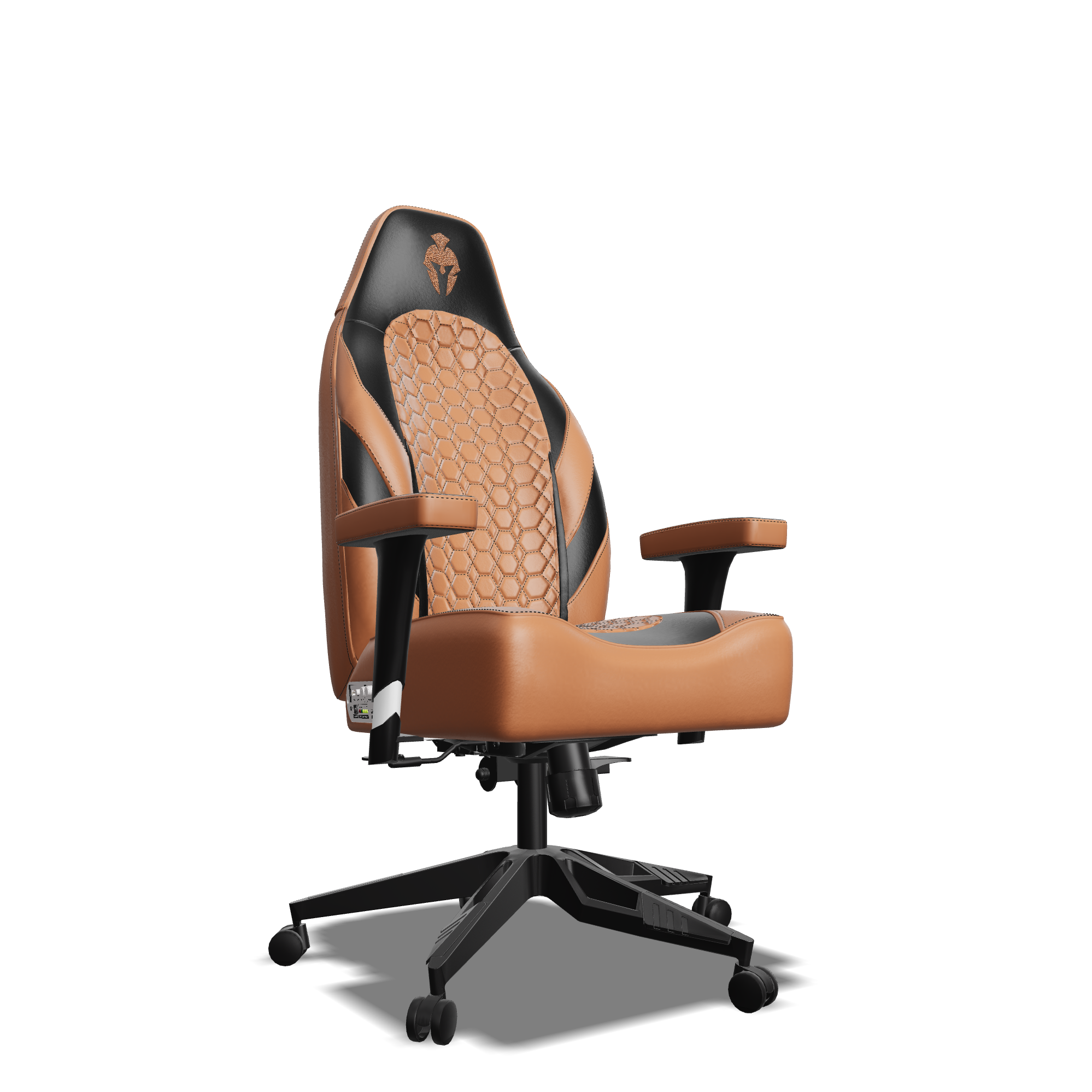 Black and Brown Custom Haptic Feedback Gaming Chair Side View