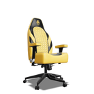 Black and Yellow Custom Haptic Feedback Gaming Chair Side View