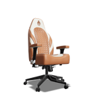 White and BrownCustom Haptic Feedback Gaming Chair Side View