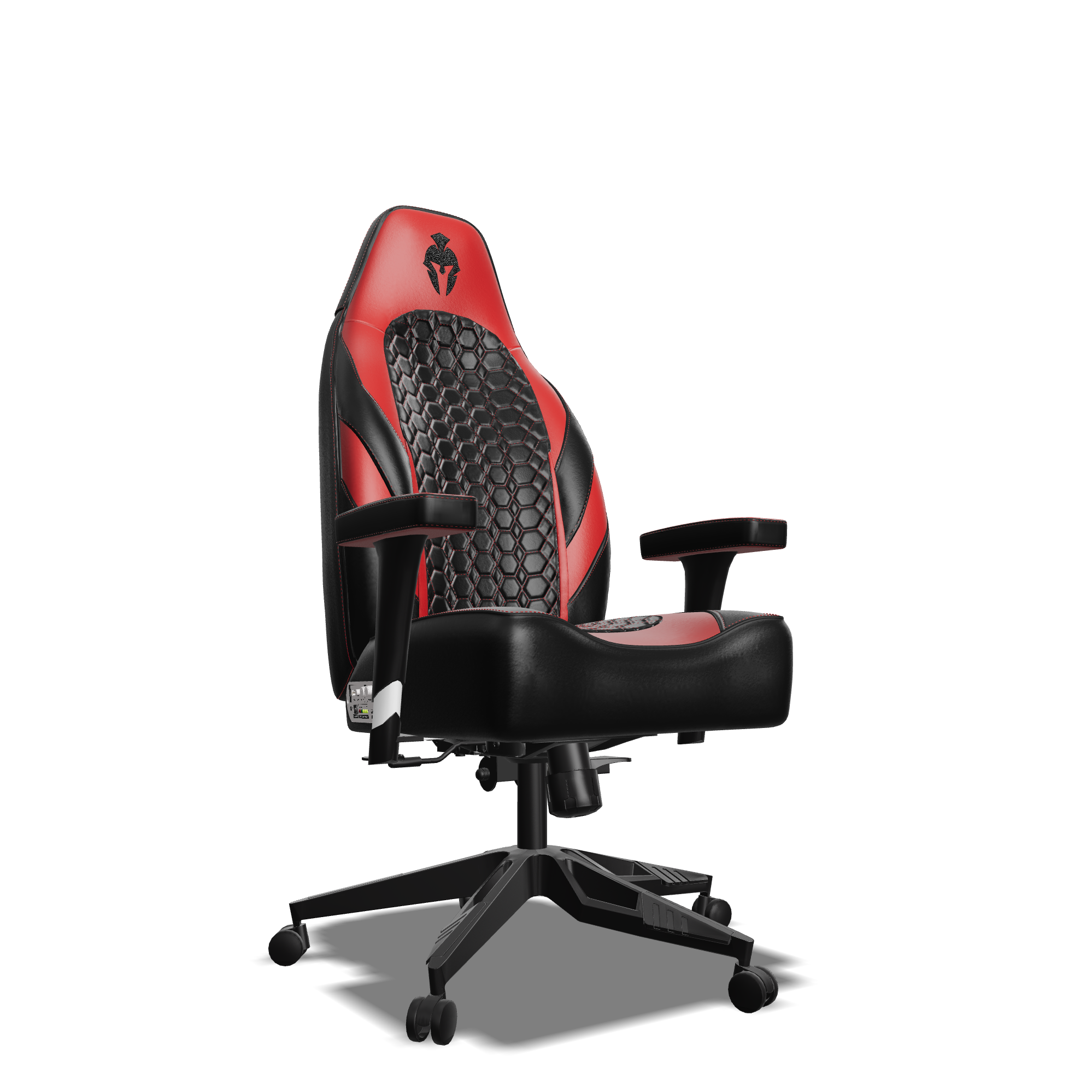 Red and Black Custom Haptic Feedback Gaming Chair Side View