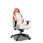 Red and White Custom Haptic Feedback Gaming Chair Side View