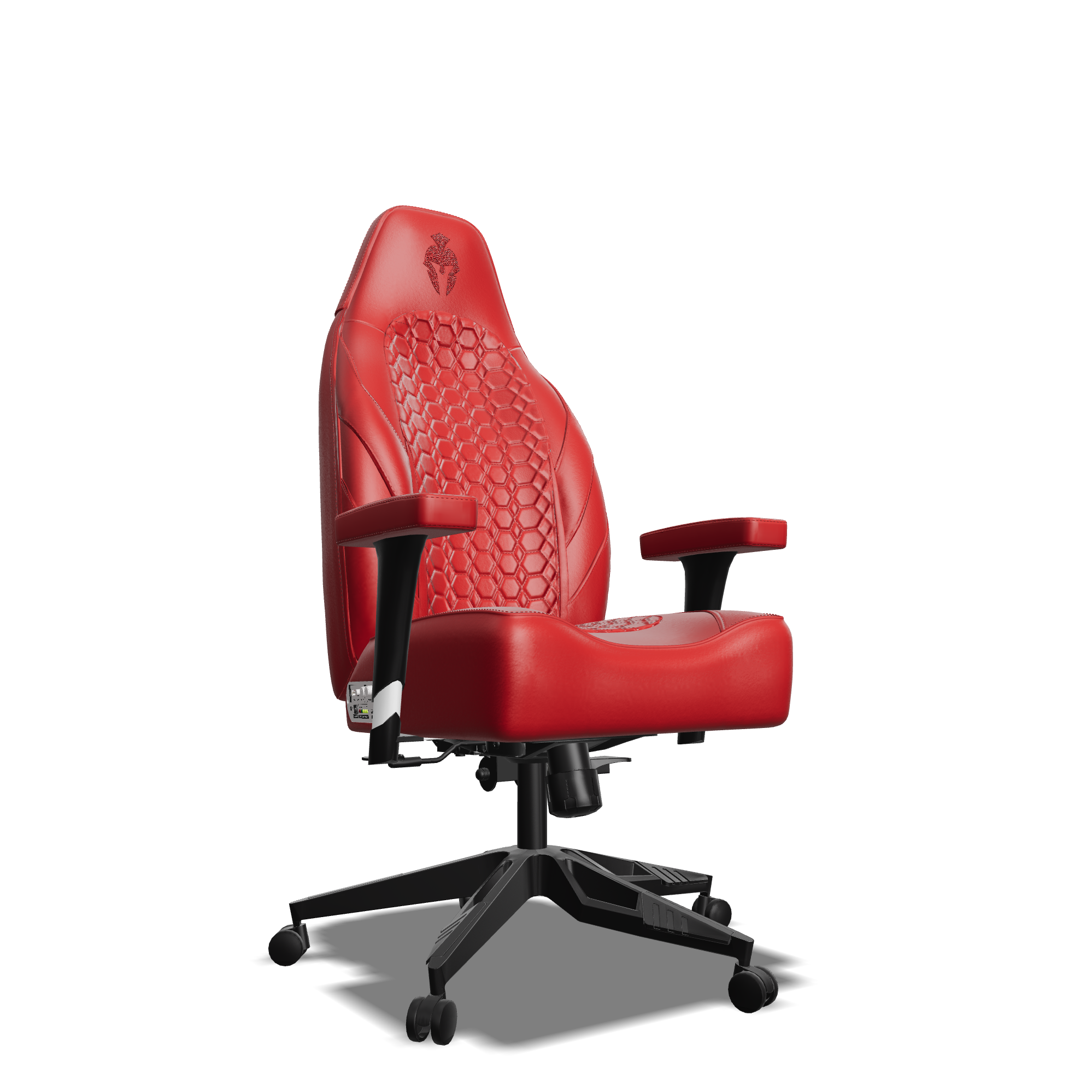 Red on Red Custom Haptic Feedback Gaming Chair Side View