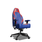 Red and Blue Custom Haptic Feedback Gaming Chair Side View