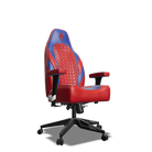 Blue and Red Custom Haptic Feedback Gaming Chair Side View