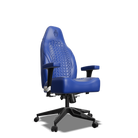 Blue on Blue Custom Haptic Feedback Gaming Chair Side View