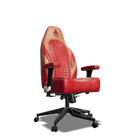 Brown and red Custom Haptic Feedback Gaming Chair Side View