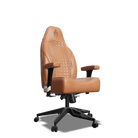 Brown on Brown Custom Haptic Feedback Gaming Chair Side View