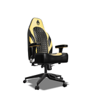 Yellow and Black Custom Haptic Feedback Gaming Chair Side View