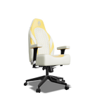 Yellow and White Custom Haptic Feedback Gaming Chair Side View