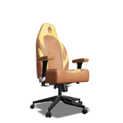 Yellow and Brown Custom Haptic Feedback Gaming Chair Side View