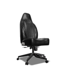 Black on Black Custom Haptic Feedback Gaming Chair Side View No Armrest