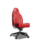 Red on Red Custom Haptic Feedback Gaming Chair Side View No Armrest