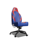 Red & BLue Custom Haptic Feedback Gaming Chair Side View No Armrest