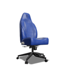 Royal Blue and Blue Custom Haptic Feedback Gaming Chair Side View No Armrest