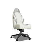 Grey and White Haptic Feedback Gaming Chair