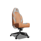 Grey and Brown Haptic Feedback Gaming Chair